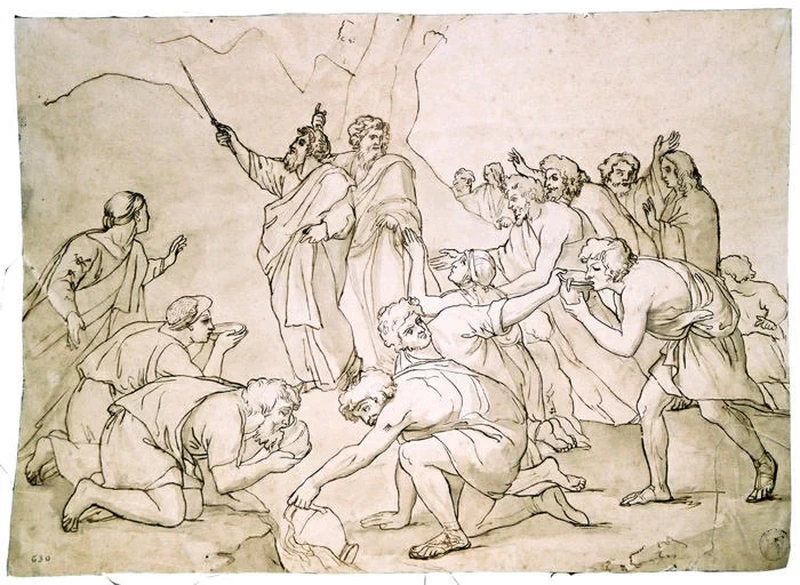 Mosé fa scaturire l'acqua - Pithiviers, musée d'Art et d'Histoire